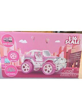 Offroad Super Speed Pink RC Car 1:16 Scale 2.4GHz Wireless Remote Rechargeable